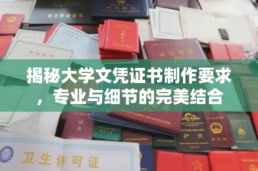 富川揭秘大学文凭证书制作要求，专业与细节的完美结合
